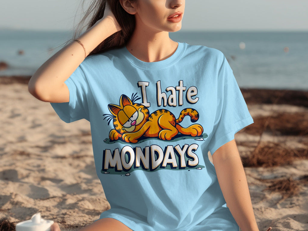 I Hate Mondays Garfield Graphic Novelty Style T-Shirts