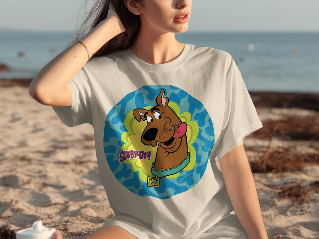 Scooby Doo Cartoon Character Head Tongue Out Design T-Shirts
