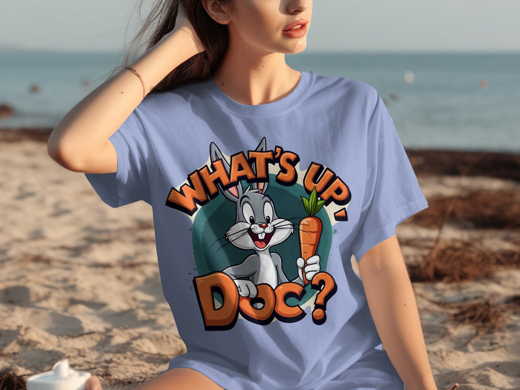What's Up Doc Rabbit and Carrot Cartoon Graphic T-Shirts product image 13