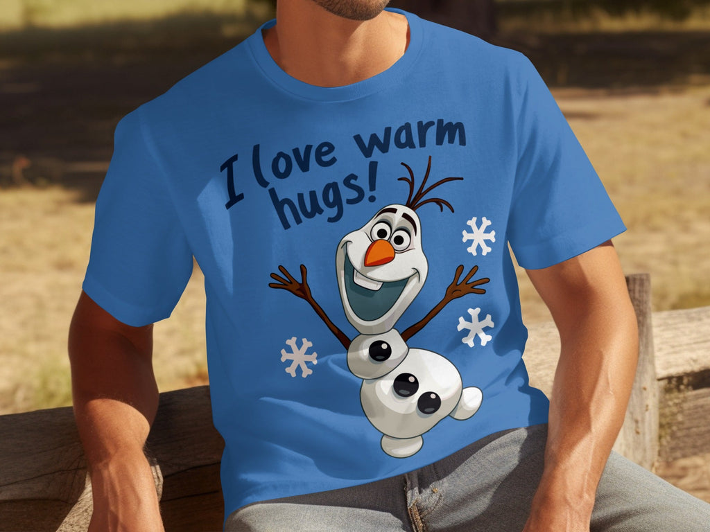 I Love Warm Hugs! Olaf the Snowman Cartoon T-Shirts