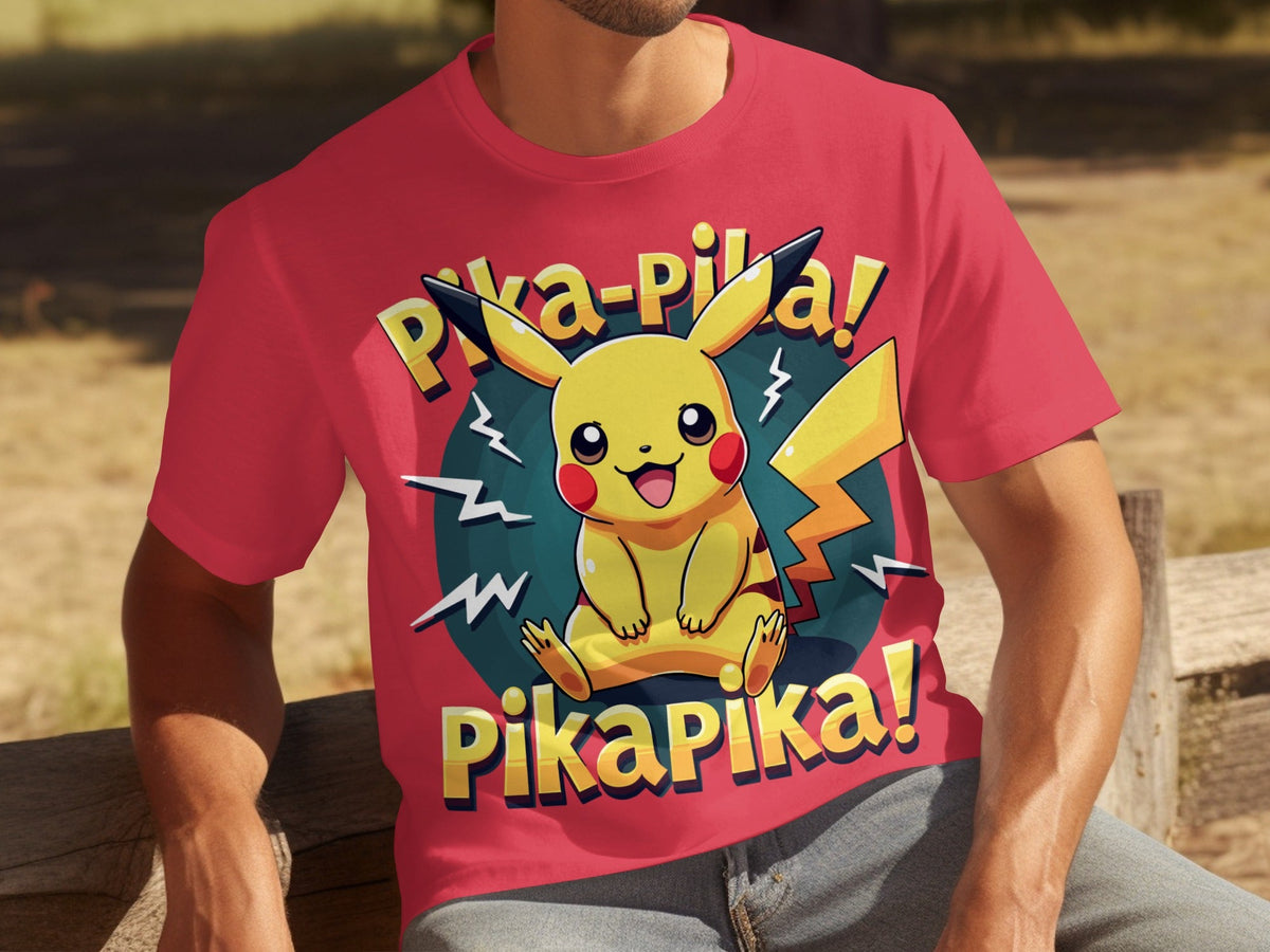 Pika-Pika Energetic Pikachu Design Perfect For Pokemon Fans T-Shirts
