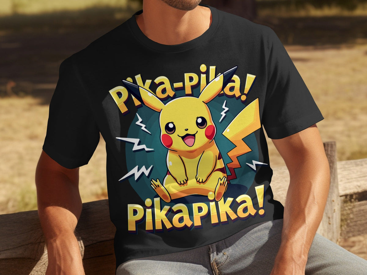 Pika-Pika Energetic Pikachu Design Perfect For Pokemon Fans T-Shirts