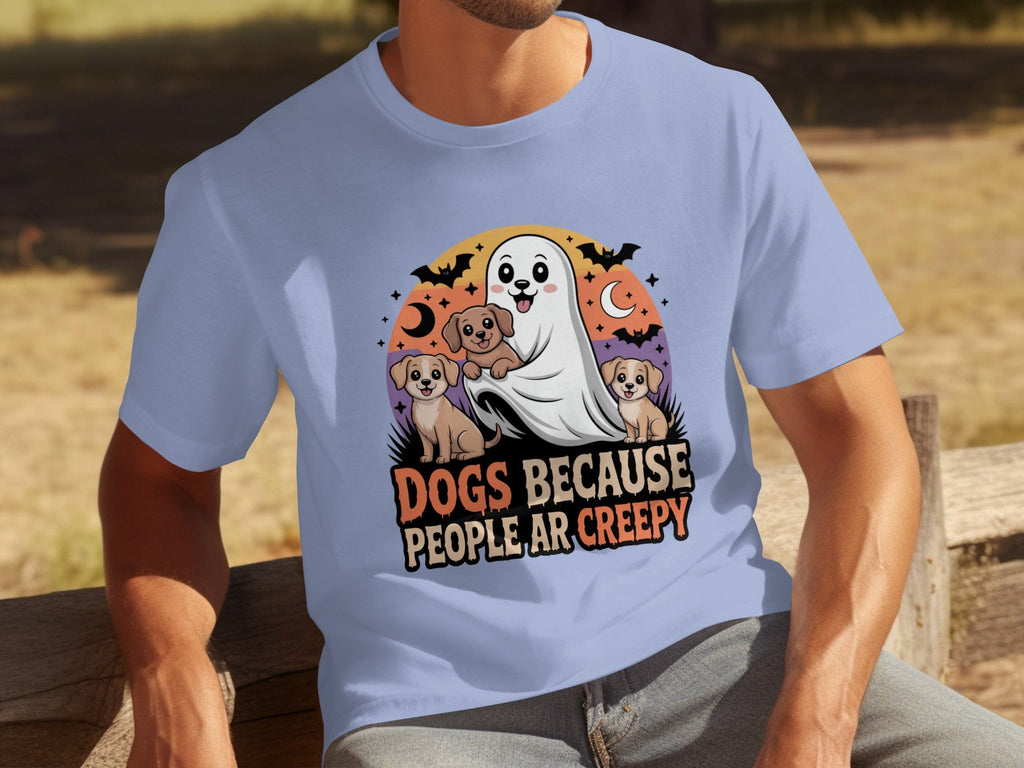 Dogs Because People Are Creepy Halloween Ghostly T-Shirts