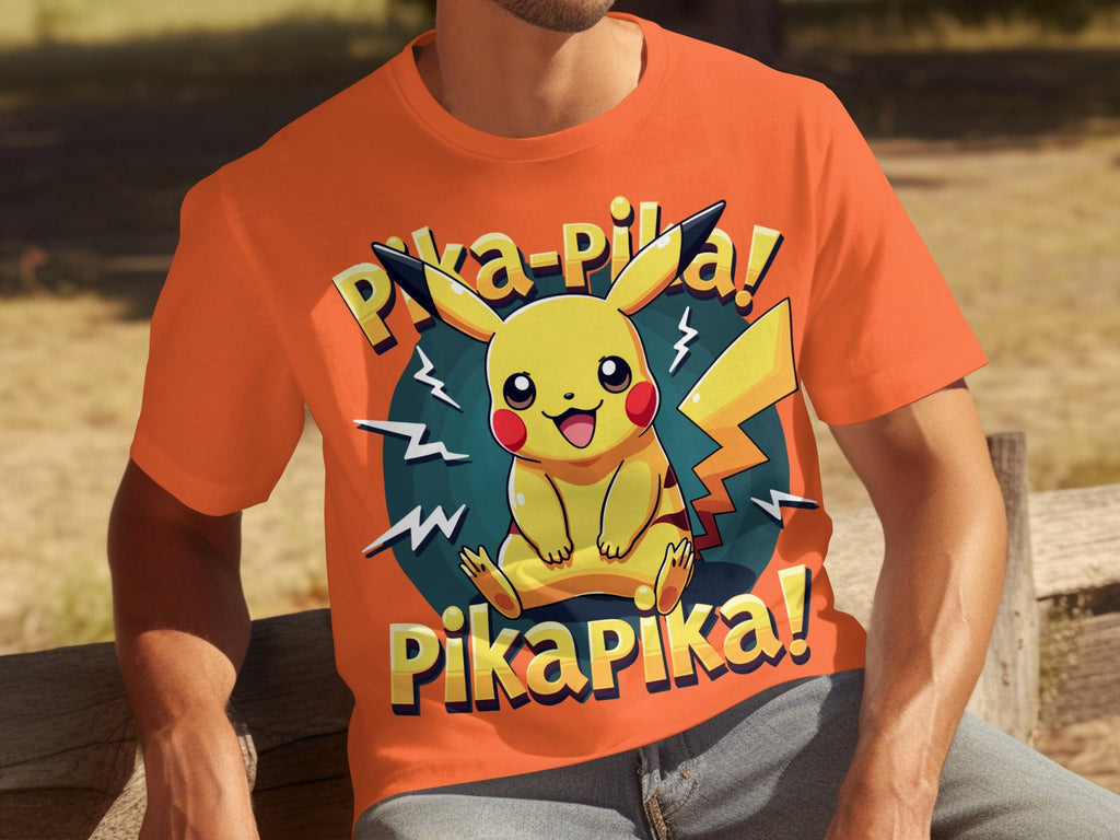 Pika-Pika Energetic Pikachu Design Perfect For Pokemon Fans T-Shirts