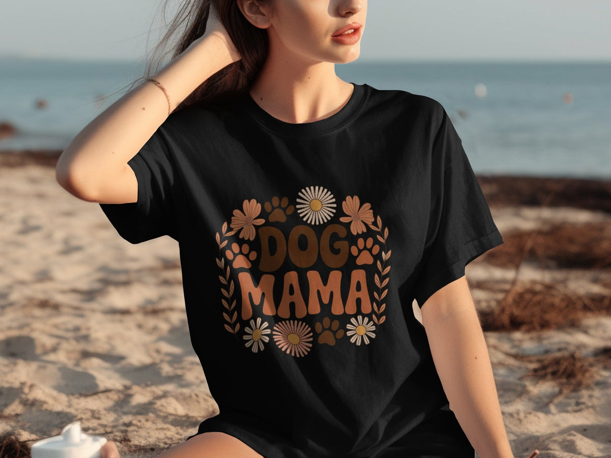 Dog Mama Floral Design Great Gift Idea for Her T-Shirts
