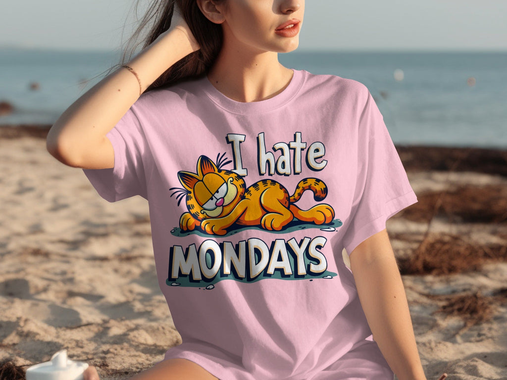I Hate Mondays Garfield Graphic Novelty Style T-Shirts