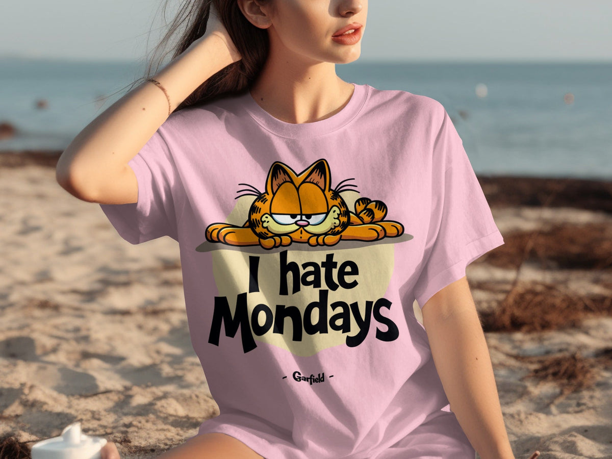 I Hate Mondays Garfield On Top Design Funny T-Shirts product image 12