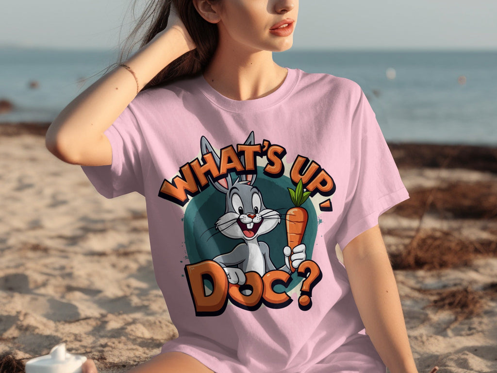 What's Up Doc Rabbit and Carrot Cartoon Graphic T-Shirts product image 12