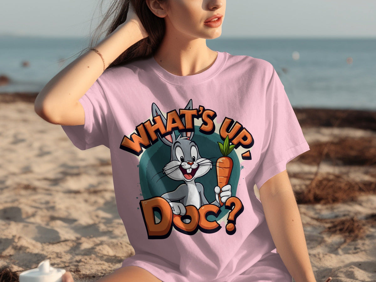 What's Up Doc Rabbit and Carrot Cartoon Graphic T-Shirts product image 12