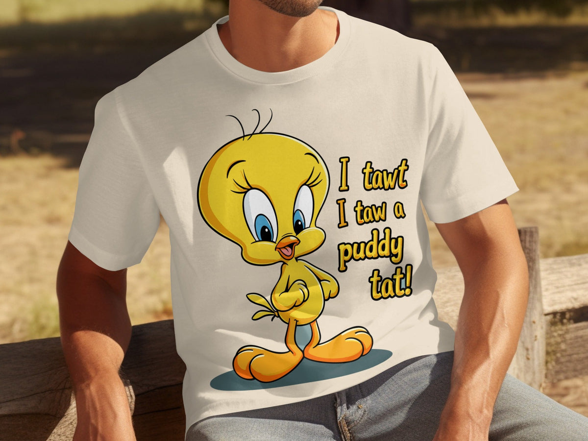 I Tawt I Taw A Puddy Tat Tweety Bird Cartoon T-Shirts
