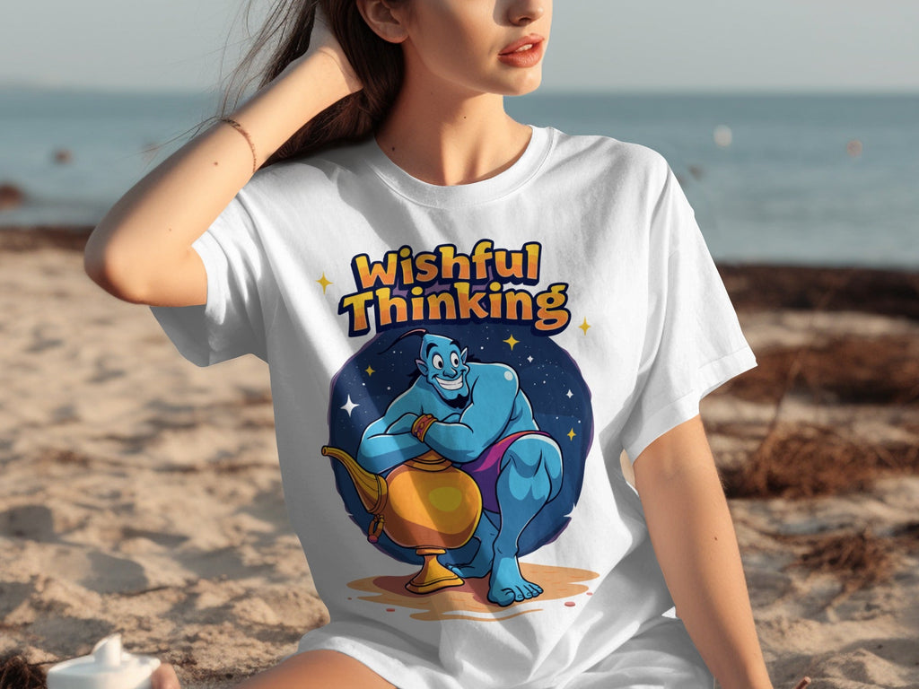 Wishful Thinking Genie And Lamp Cartoon Graphic T-Shirts