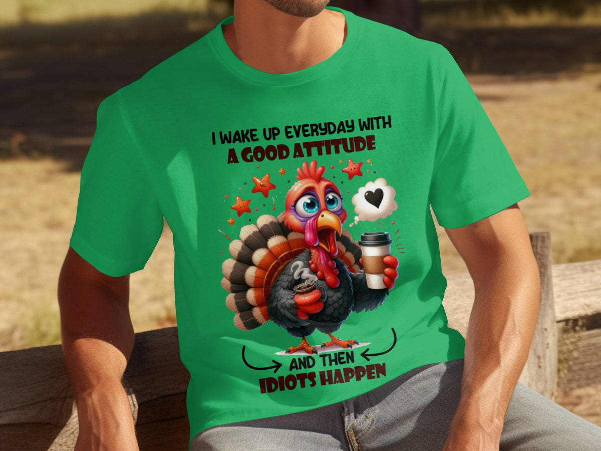 Good Attitude Turkey Humor Graphic Trendy Design T-Shirts