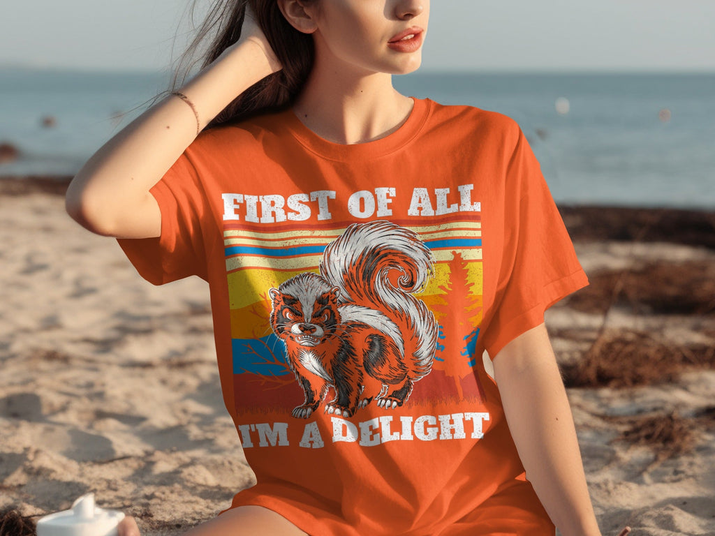First of All Im A Delight Angry Skunk Vintage Style T-Shirts product image 20