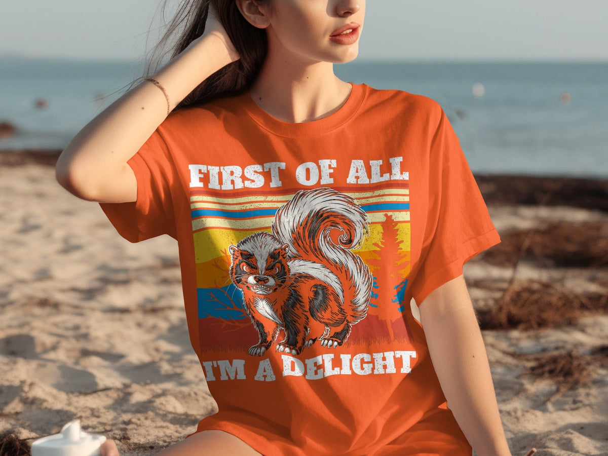 First of All Im A Delight Angry Skunk Vintage Style T-Shirts product image 20