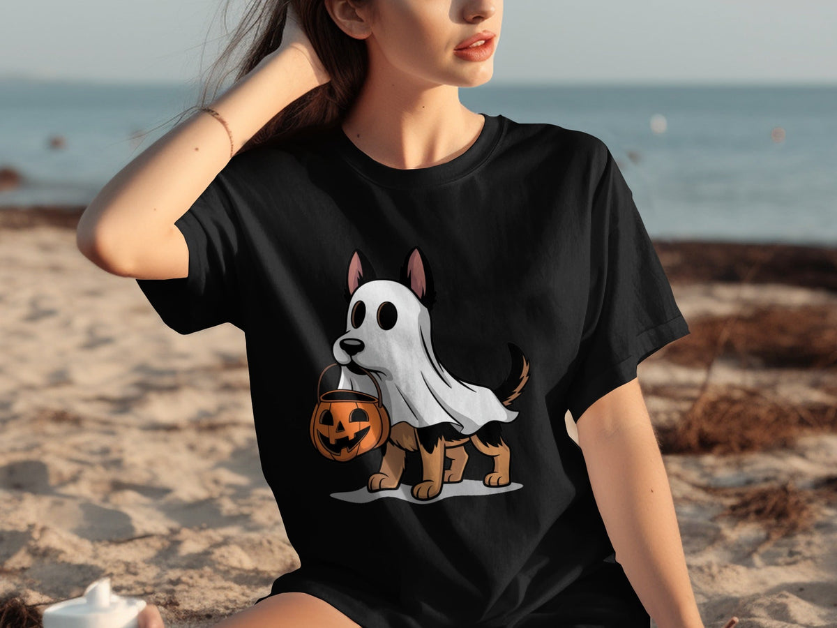 Halloween Dog Ghost Pumpkin Treat Cute Pet Cartoon T-Shirts