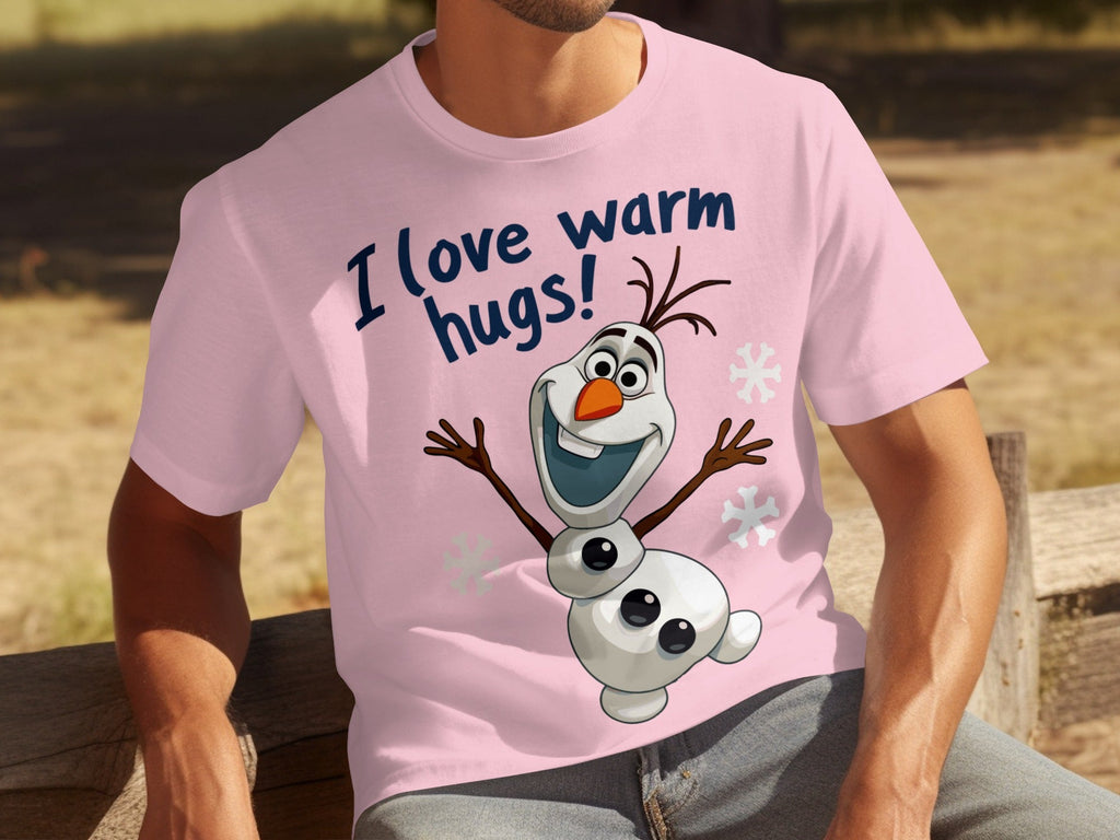 I Love Warm Hugs! Olaf the Snowman Cartoon T-Shirts