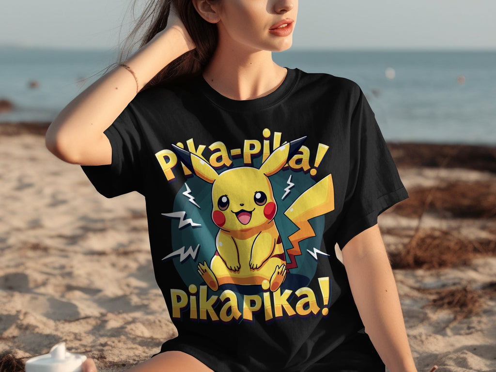 Pika-Pika Energetic Pikachu Design Perfect For Pokemon Fans T-Shirts