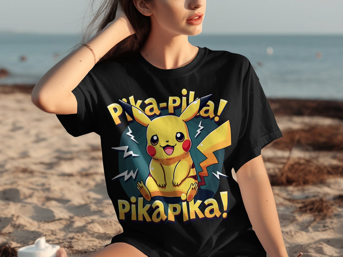 Pika-Pika Energetic Pikachu Design Perfect For Pokemon Fans T-Shirts