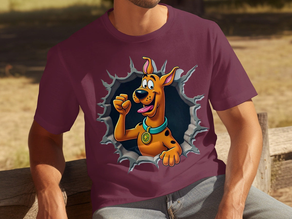 Scooby-Doo Cartoon Funny Dog Character Ripping T-Shirts