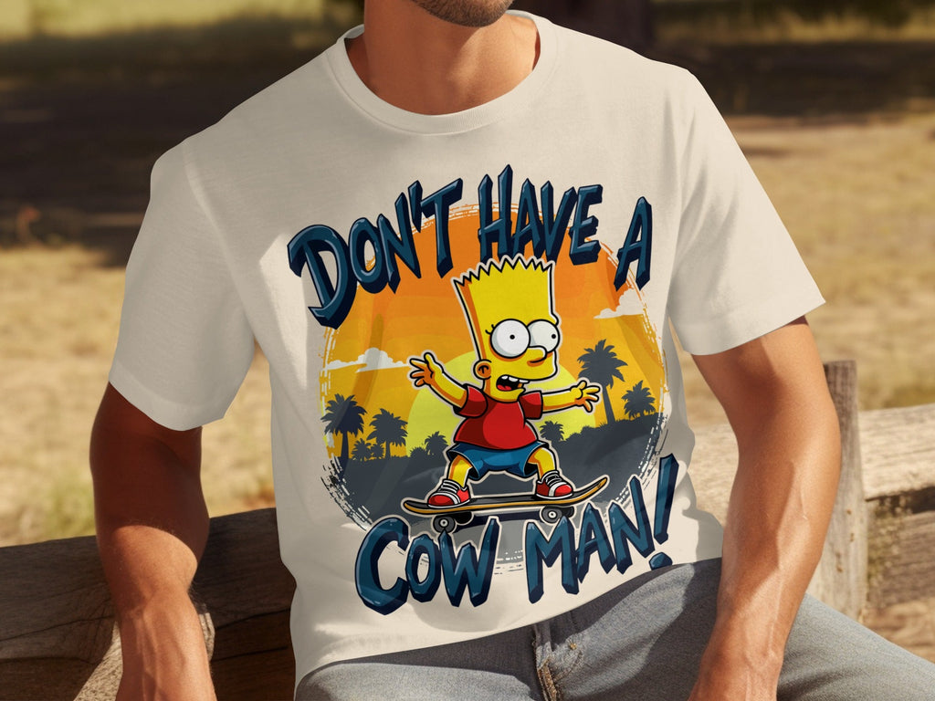 Bart Simpson Don't Have A Cow Man Skateboarding T-Shirts product image 22