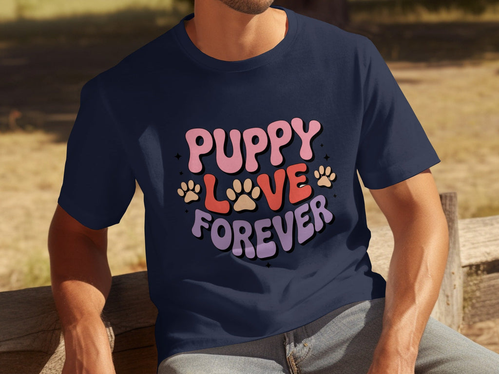 Puppy Love Forever Retro Style Graphic Design T-Shirts