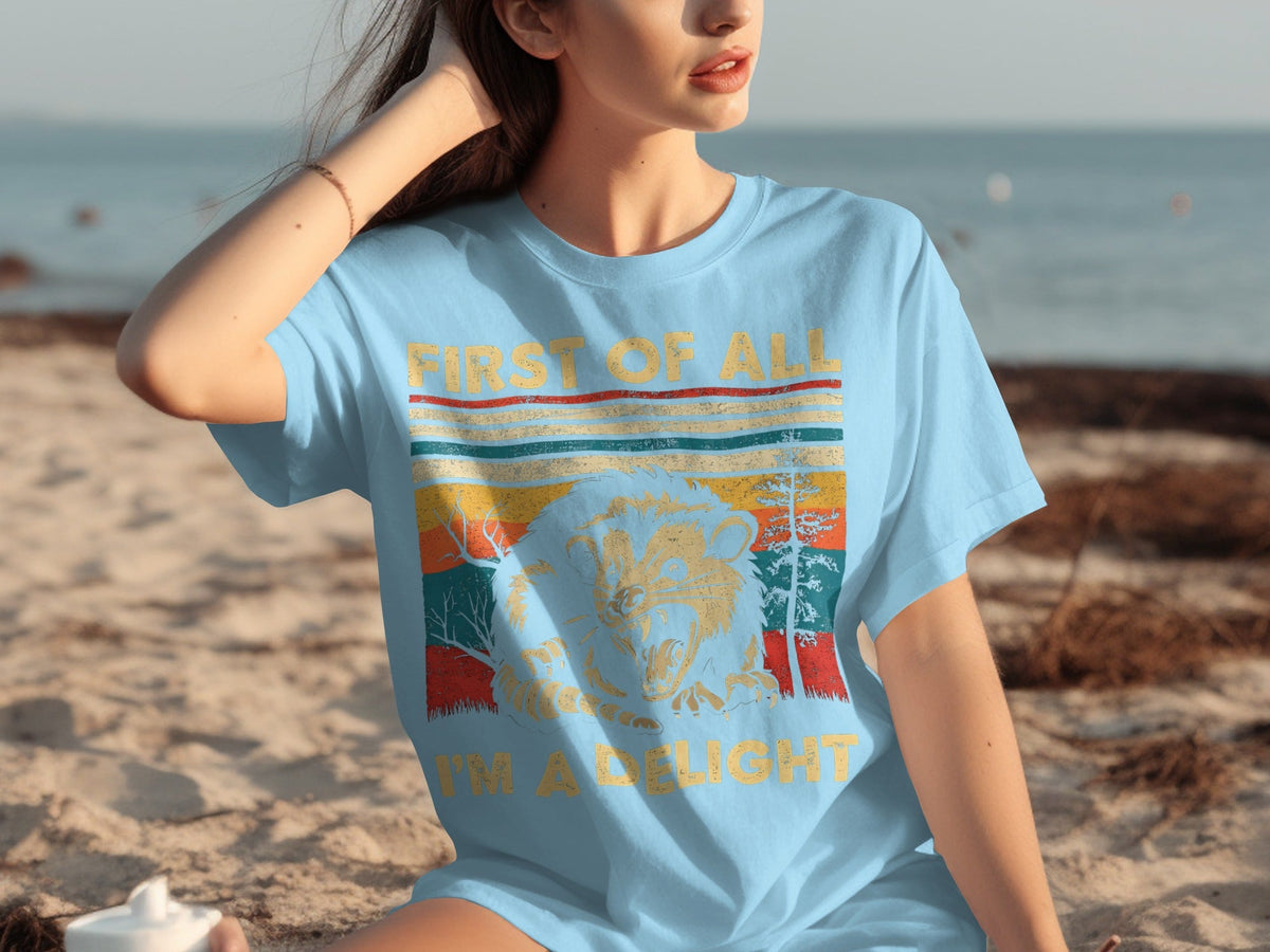 First of All I'm a Delight Retro Graphic Design T-Shirts product image 23