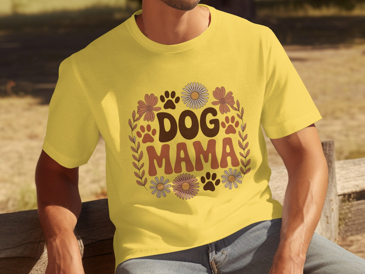 Dog Mama Floral Design Great Gift Idea for Her T-Shirts