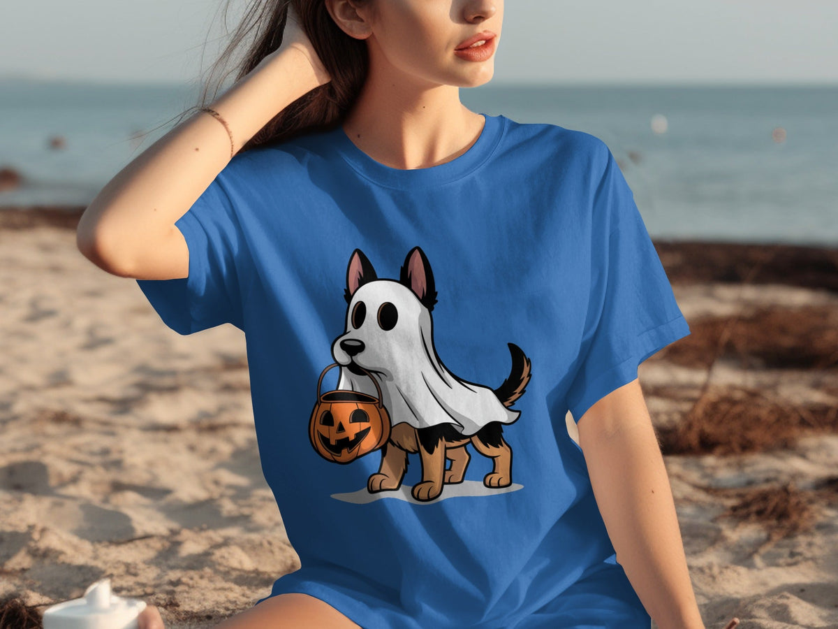 Halloween Dog Ghost Pumpkin Treat Cute Pet Cartoon T-Shirts