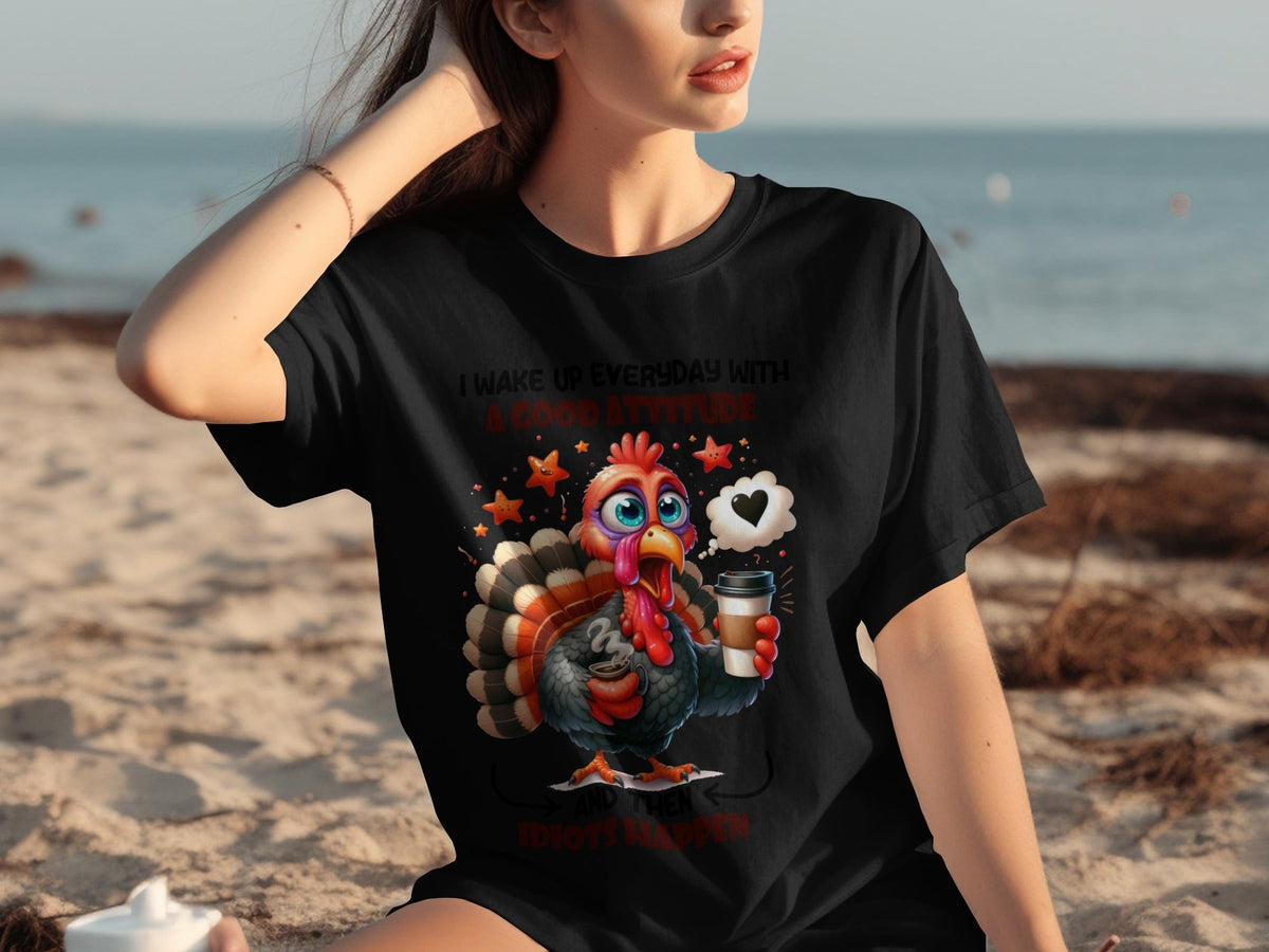 Good Attitude Turkey Humor Graphic Trendy Design T-Shirts