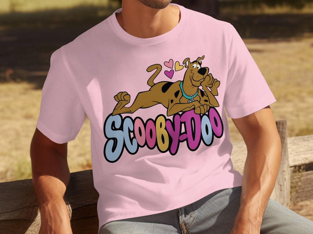 Scooby Doo with Hearts Reclining on Logo Design T-Shirts product image 27