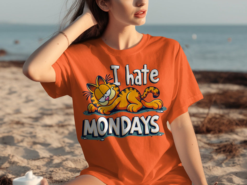 I Hate Mondays Garfield Graphic Novelty Style T-Shirts