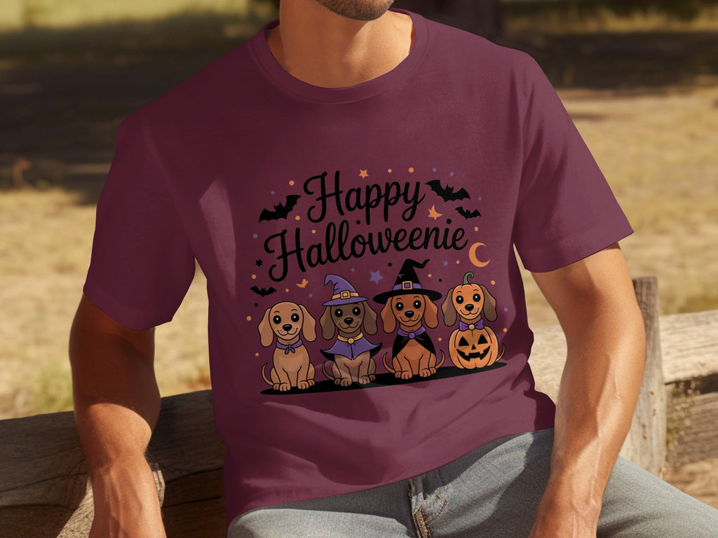 Happy Halloweeniie Dachshund Halloween Cute Dogs T-Shirts