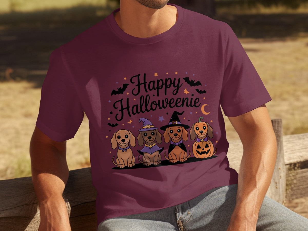 Happy Halloweeniie Dachshund Halloween Cute Dogs T-Shirts