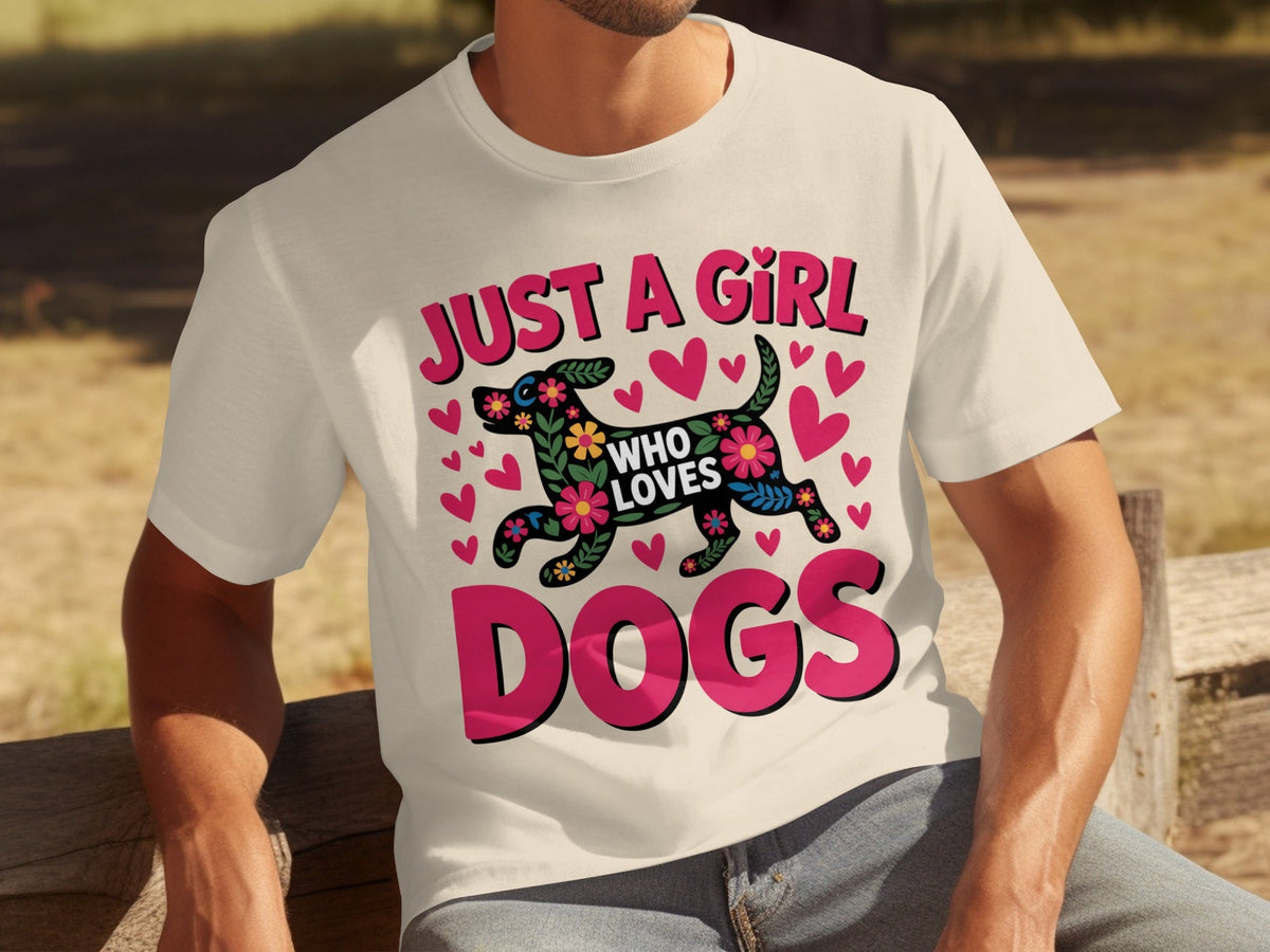 Just A Girl Who Loves Dogs With Floral Dog T-Shirts product image 22