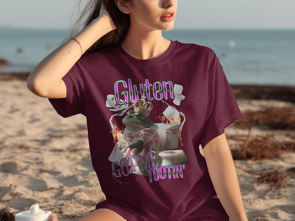 Gluten Got Me Tootin' Frog with Crown Bathroom Humor product image 26