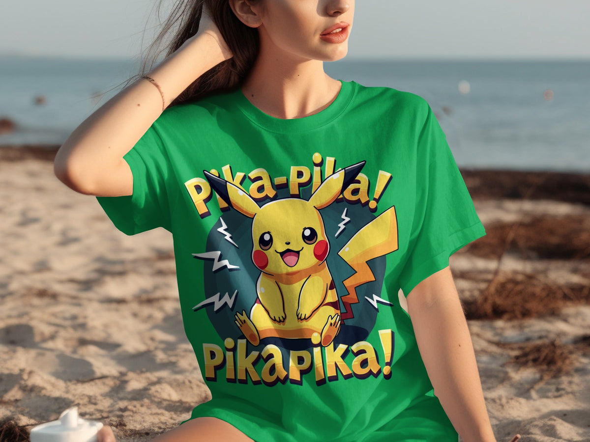 Pika-Pika Energetic Pikachu Design Perfect For Pokemon Fans T-Shirts