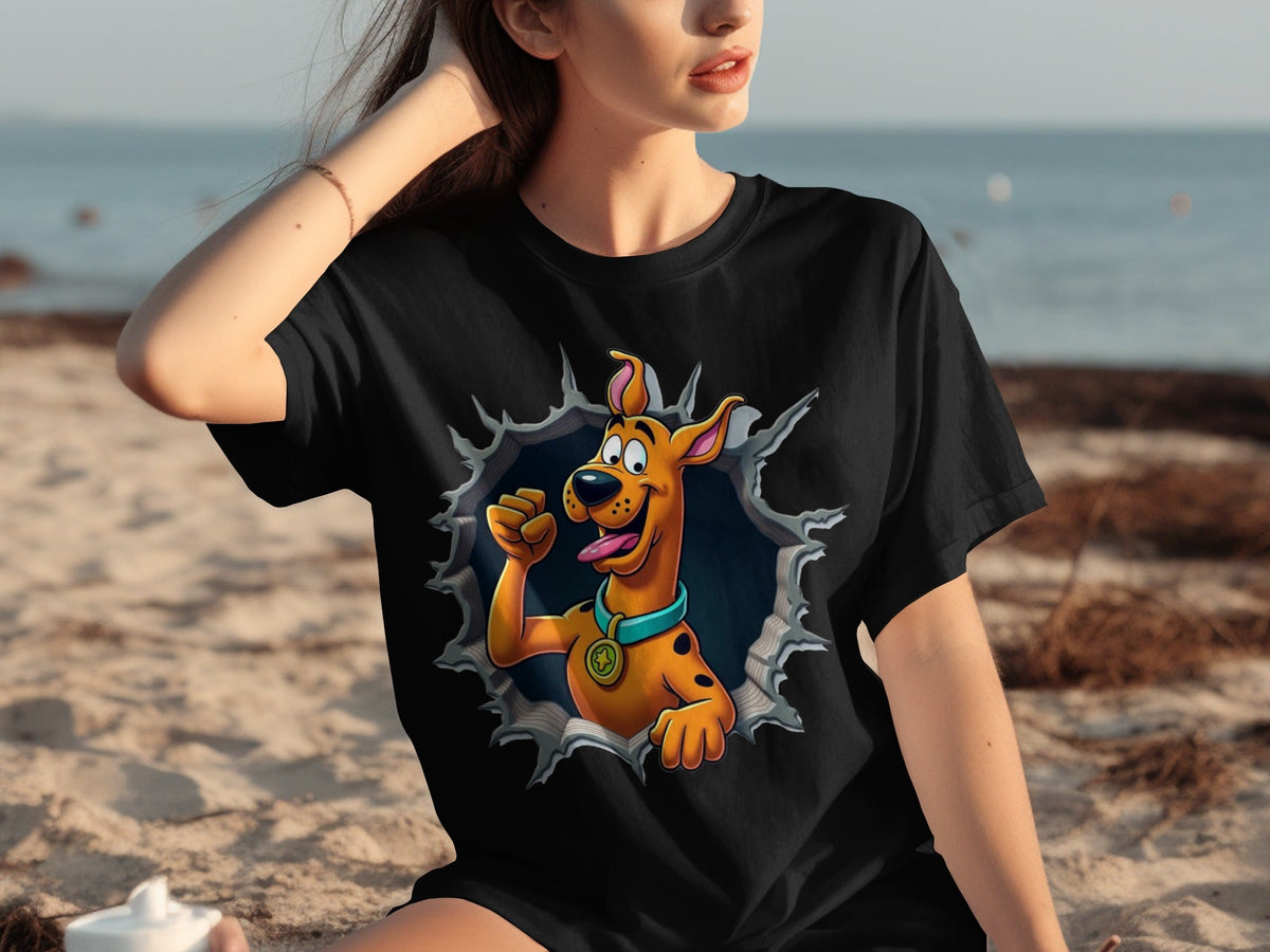Scooby-Doo Cartoon Funny Dog Character Ripping T-Shirts