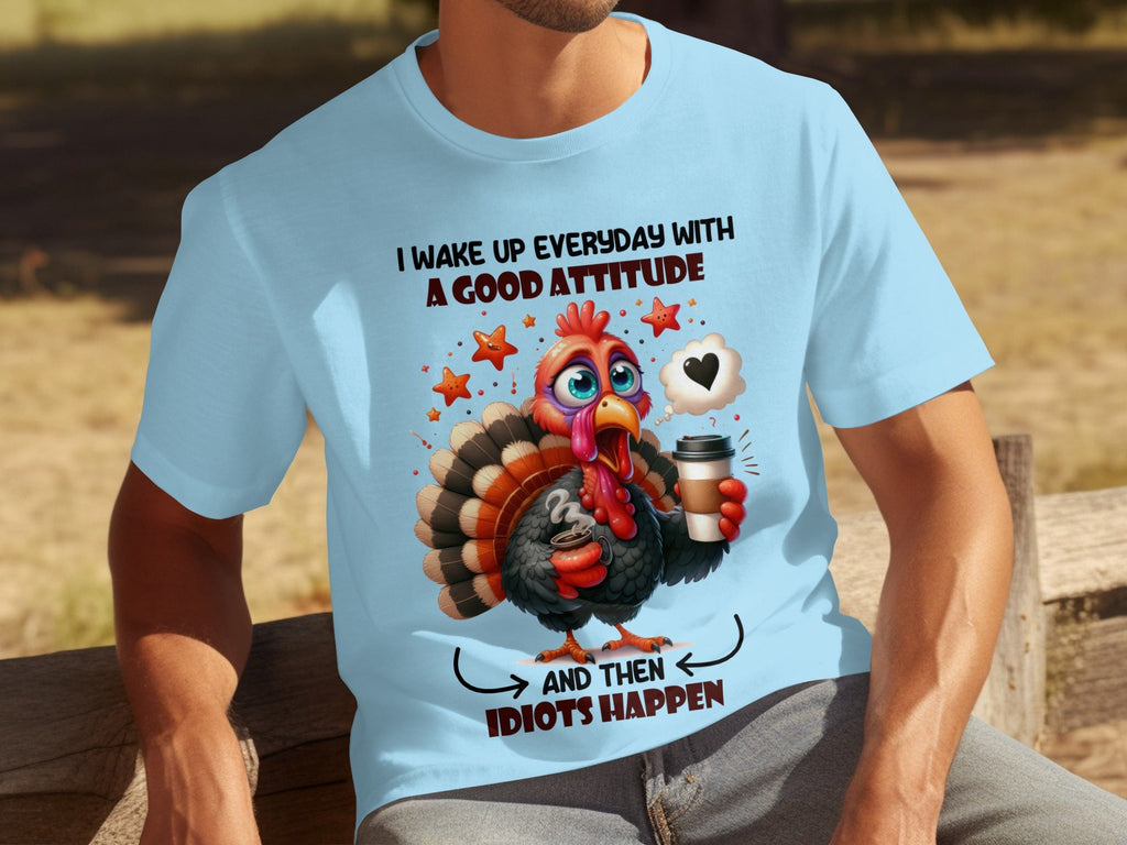 Good Attitude Turkey Humor Graphic Trendy Design T-Shirts