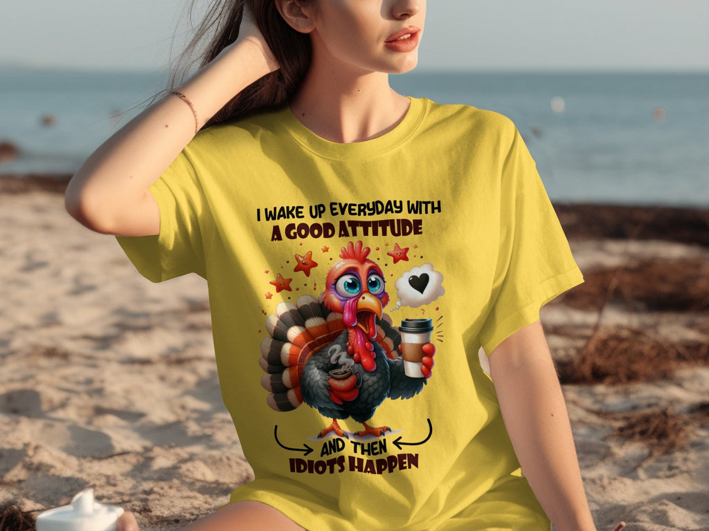 Good Attitude Turkey Humor Graphic Trendy Design T-Shirts