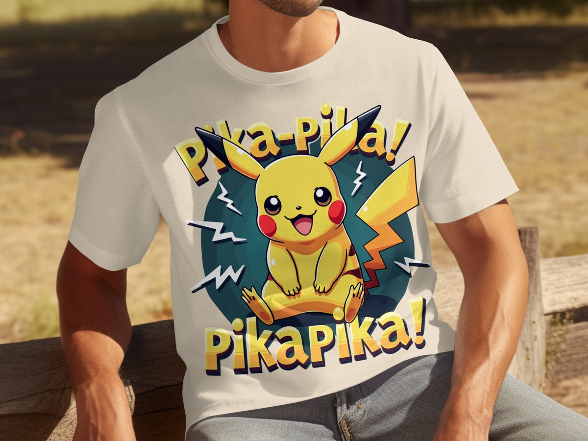 Pika-Pika Energetic Pikachu Design Perfect For Pokemon Fans T-Shirts