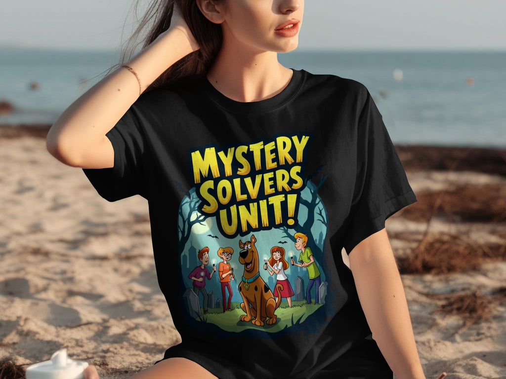 Mystery Solvers Unit In The Graveyard Cartoon T-Shirts