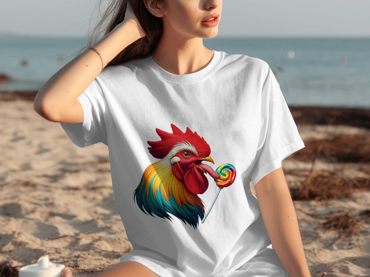 Don't Be A Sucker Funny Rooster Licking Lollipop T-Shirts