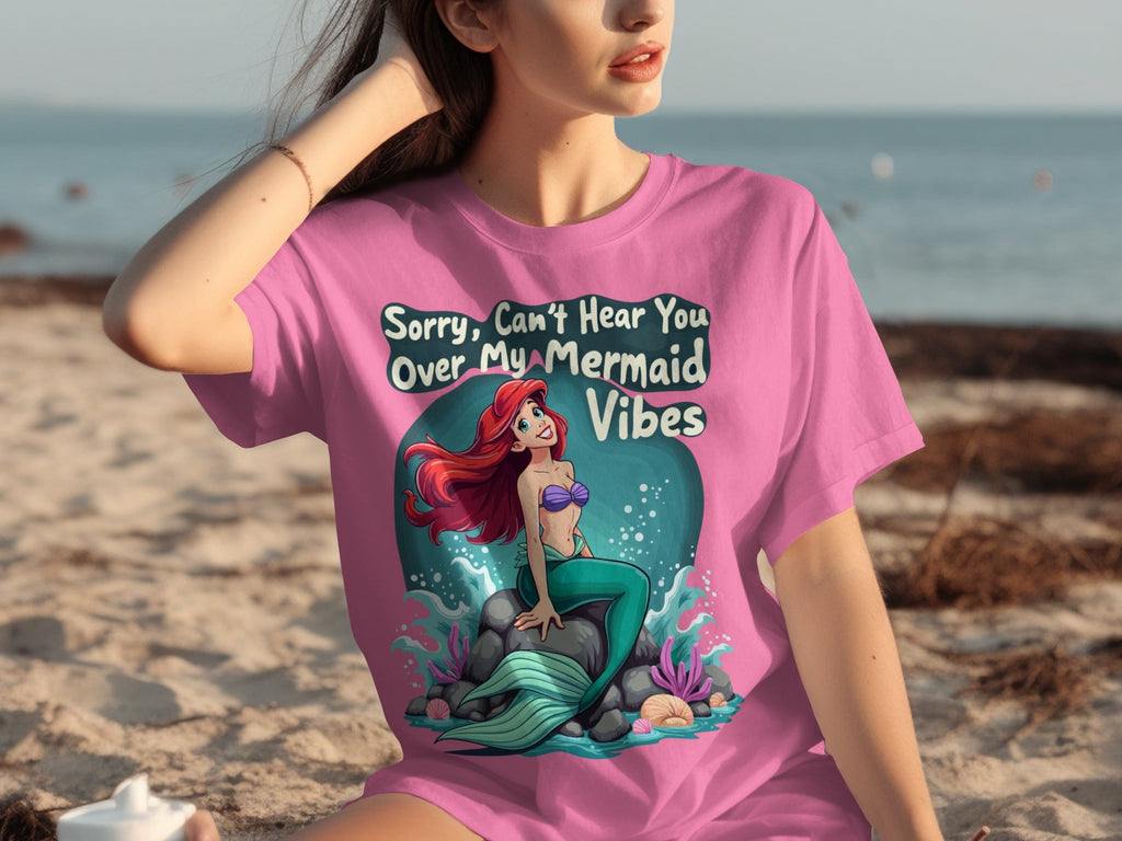 Sorry Can't Hear You Over My Mermaid Vibes Awesome T-Shirts product image 3
