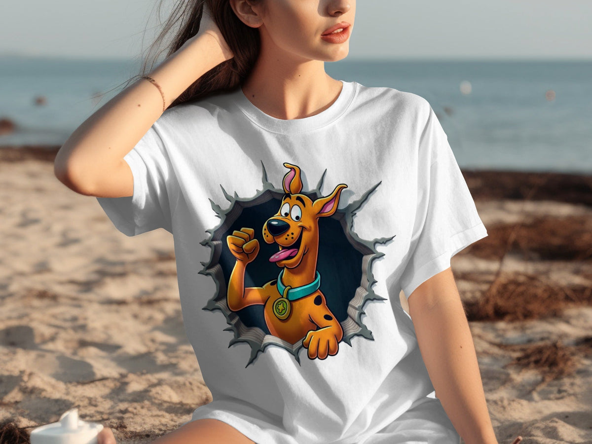 Scooby-Doo Cartoon Funny Dog Character Ripping T-Shirts