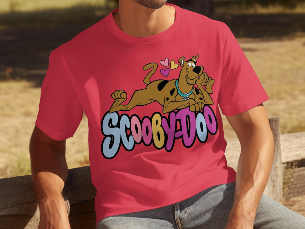 Scooby Doo with Hearts Reclining on Logo Design T-Shirts product image 16