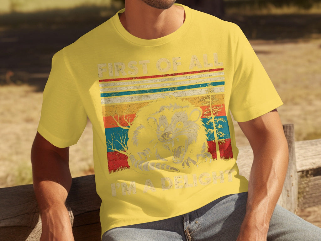 First of All I'm a Delight Retro Graphic Design T-Shirts product image 6
