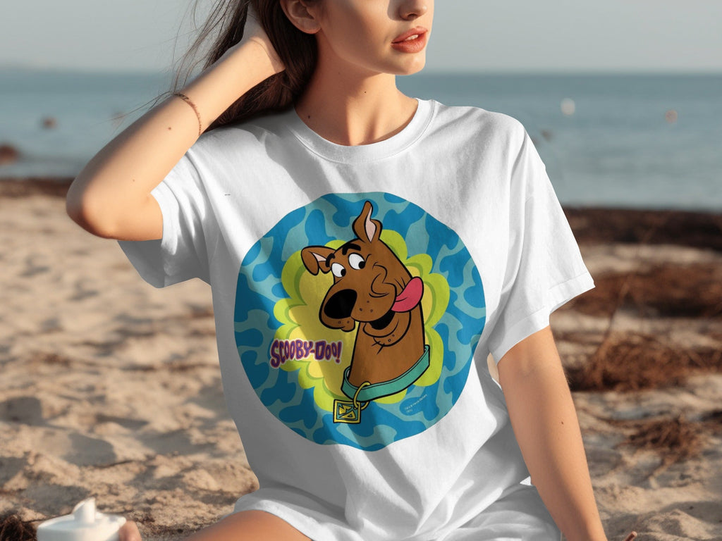 Scooby Doo Cartoon Character Head Tongue Out Design T-Shirts