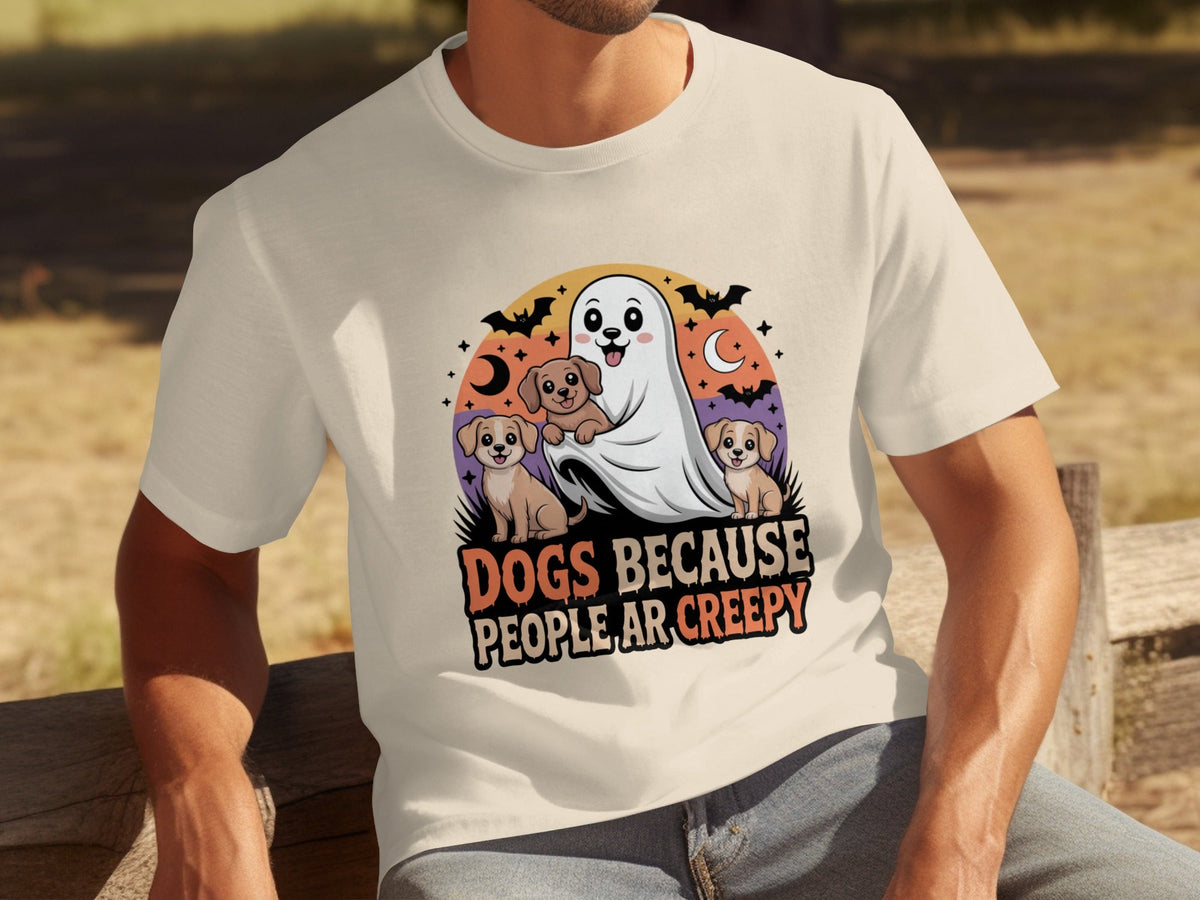 Dogs Because People Are Creepy Halloween Ghostly T-Shirts