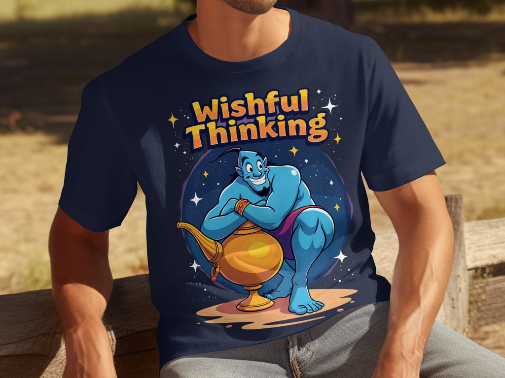 Wishful Thinking Genie And Lamp Cartoon Graphic T-Shirts