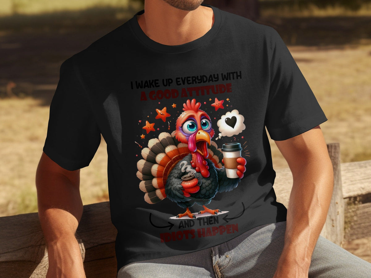 Good Attitude Turkey Humor Graphic Trendy Design T-Shirts